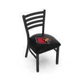 L00418 Black Wrinkle Louisville Stationary Chair with Ladder Style Back by Holland Bar Stool Co., L00418Lville