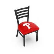 L00418 Philadelphia Phillies 18" Chair with Black Wrinkle Finish, L00418MLBPhi