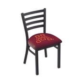 L00418 Black Wrinkle Minnesota Stationary Chair with Ladder Style Back by Holland Bar Stool Co., L00418MinnUn