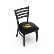 L00418 Black Wrinkle Missouri Stationary Chair with Ladder Style Back by Holland Bar Stool Co., L00418Mizzou