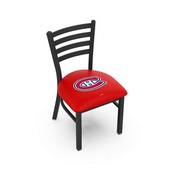 L00418 Black Wrinkle Montreal Canadiens Stationary Chair with Ladder Style Back by Holland Bar Stool Co., L00418MonCan