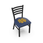 L00418 Black Wrinkle Notre Dame (ND) Stationary Chair with Ladder Style Back by Holland Bar Stool Co., L00418ND-ND