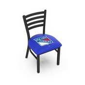 L00418 Black Wrinkle New York Rangers Stationary Chair with Ladder Style Back by Holland Bar Stool Co., L00418NYRang