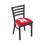 L00418 Black Wrinkle Nebraska Stationary Chair with Ladder Style Back by Holland Bar Stool Co., L00418NebrUn