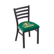L00418 Black Wrinkle Northern Michigan Stationary Chair with Ladder Style Back by Holland Bar Stool Co., L00418NorMic