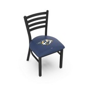 L00418 Black Wrinkle Nashville Predators Stationary Chair with Ladder Style Back by Holland Bar Stool Co., L00418NshPre
