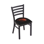 L00418 Black Wrinkle Oregon State Stationary Chair with Ladder Style Back by Holland Bar Stool Co., L00418OregSt