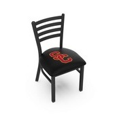 L00418 Black Wrinkle USC Trojans Stationary Chair with Ladder Style Back by Holland Bar Stool Co., L00418SouCal