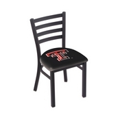 L00418 Black Wrinkle Texas Tech Stationary Chair with Ladder Style Back by Holland Bar Stool Co., L00418TXTech