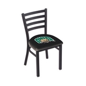 L00418 Black Wrinkle Ohio University Stationary Chair with Ladder Style Back by Holland Bar Stool Co., L00418UnivOH