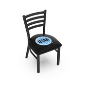 L00418 Black Wrinkle Utah Hockey Club Stationary Chair with Ladder Style Back by Holland Bar Stool Co., L00418UtahHC