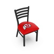 L00418 Black Wrinkle Utah Stationary Chair with Ladder Style Back by Holland Bar Stool Co., L00418UtahUn