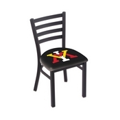 L00418 Black Wrinkle Virginia Military Institute Stationary Chair with Ladder Style Back by Holland Bar Stool Co., L00418VAMilI
