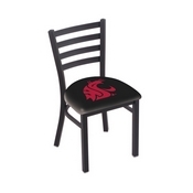 L00418 Black Wrinkle Washington State Stationary Chair with Ladder Style Back by Holland Bar Stool Co., L00418WashSt