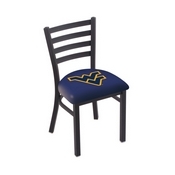 L00418 Black Wrinkle West Virginia Stationary Chair with Ladder Style Back by Holland Bar Stool Co., L00418WestVA