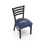 L00418 Black Wrinkle Washington Capitals Stationary Chair with Ladder Style Back by Holland Bar Stool Co., L00418WshCap