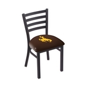 L00418 Black Wrinkle Wyoming Stationary Chair with Ladder Style Back by Holland Bar Stool Co., L00418Wymng