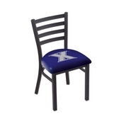 L00418 Black Wrinkle Xavier Stationary Chair with Ladder Style Back by Holland Bar Stool Co., L00418Xavier