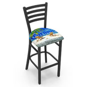 L004 Corona (FYB-Backs) Stationary Stool with Black Wrinkle Finish by Holland Bar Stool Co.