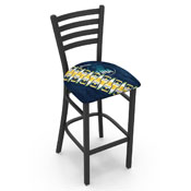 L004 Corona (LimePtrn) Stationary Stool with Black Wrinkle Finish by Holland Bar Stool Co.