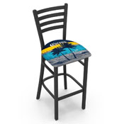 L004 Corona (Sunset) Stationary Stool with Black Wrinkle Finish by Holland Bar Stool Co.