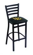 L004 Long Beach State University Stationary Stool with Black Wrinkle Finish