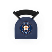 L004 Houston Astros Stool with Black Wrinkle Finish by HBS, AGS-L00425MLBHou