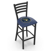 L004 Milwaukee Brewers Stool with Black Wrinkle Finish by HBS, AGS-L00425MLBMil
