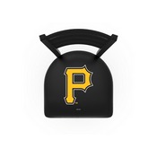 L004 Pittsburgh Pirates Stool with Black Wrinkle Finish by HBS, AGS-L00425MLBPit