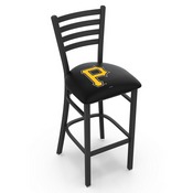 L004 Pittsburgh Pirates Stool with Black Wrinkle Finish by HBS, AGS-L00425MLBPit