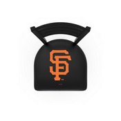L004 San Francisco Giants Stool with Black Wrinkle Finish by HBS, AGS-L00425MLBSFG
