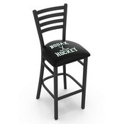L004 North Dakota (Hockey) Stationary Stool with Black Wrinkle Finish by Holland Bar Stool Co., AGS-L00425NorDakHky