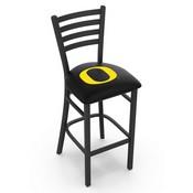 L004 University of Oregon Stationary Stool with Black Wrinkle Finish by Holland Bar Stool Company, AGS-L00425OregUn