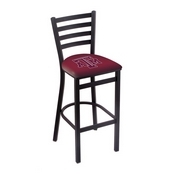 L004 Texas A&M 30" Stationary Bar Stool with Black Wrinkle Finish, L00430TexA-M