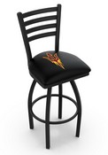 L014 Arizona State (Pitchfork) Swivel Stool with Black Wrinkle Finish, L014ArizSt-F