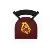 L014 Arizona State (Sparky) Swivel Stool with Black Wrinkle Finish, L014ArizSt-S