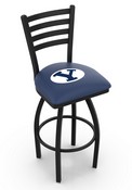 L014 Brigham Young Swivel Stool with Black Wrinkle Finish, L014BrigYn