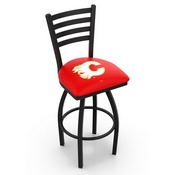 L014 Calgary Flames Swivel Stool with Black Wrinkle Finish, L014CalFla