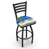 L014 Corona (FYB-Backs) Swivel Stool with Black Wrinkle Finish by Holland Bar Stool Co.