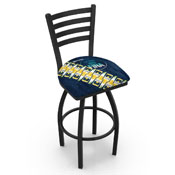 L014 Corona (LimePtrn) Swivel Stool with Black Wrinkle Finish by Holland Bar Stool Co.