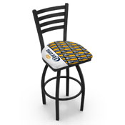 L014 Corona (YwBtlPtrn) Swivel Stool with Black Wrinkle Finish by Holland Bar Stool Co.