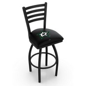 L014 Dallas Stars Swivel Stool with Black Wrinkle Finish, L014DalSta