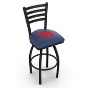 L014 University of Dayton Swivel Stool with Black Wrinkle Finish, L014DytnUn
