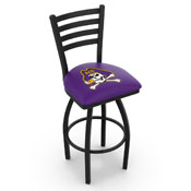 L014 East Carolina Swivel Stool with Black Wrinkle Finish, L014Ecarol