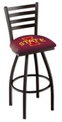 L014 Iowa State Swivel Stool with Black Wrinkle Finish, L014IowaSt