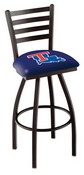 L014 Louisiana Tech Swivel Stool with Black Wrinkle Finish, L014LaTech