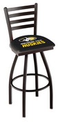 L014 Michigan Tech Swivel Stool with Black Wrinkle Finish, L014MITech