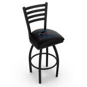 L014 Miami Marlins Swivel Stool with Black Wrinkle Finish by HBS, AGS-L01425MLBMia