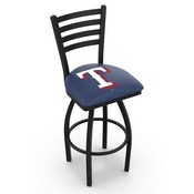 L014 Texas Rangers Swivel Stool with Black Wrinkle Finish by HBS, AGS-L01425MLBTex