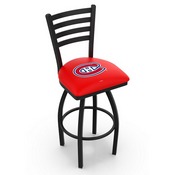 L014 Montreal Canadiens Swivel Stool with Black Wrinkle Finish, L014MonCan